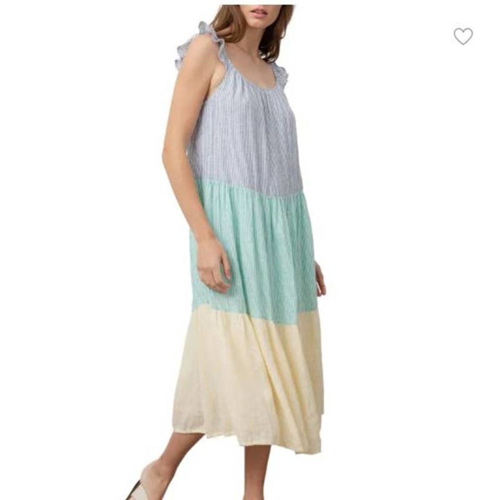 Rails Capri Mixed Stripe Rainbow Color Block Boho… - image 1